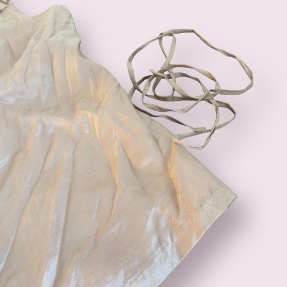 Women’s J.Crew Silk Cotton Blend Ruffle Zip Collar Light Salmon Tank Top Size 8 - Picture 6 of 11